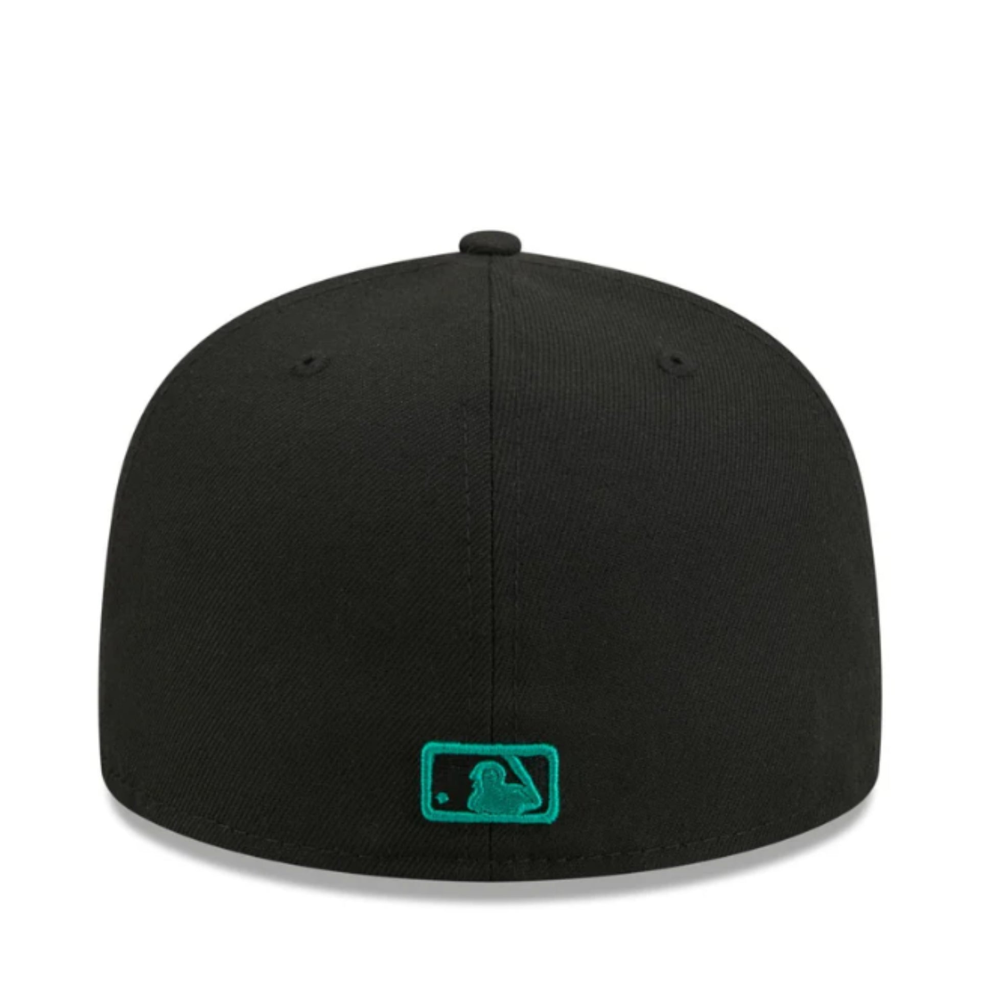New Era Seattle Mariners Black 59FIFTY Fitted Hat back view