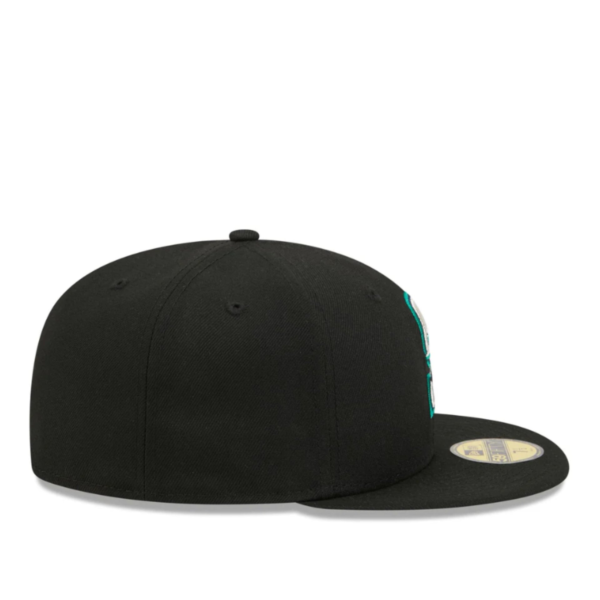 New Era Seattle Mariners Black 59FIFTY Fitted Hat right side view
