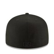 New Era Seattle Mariners Black on Black 59FIFTY Fitted Cap back view