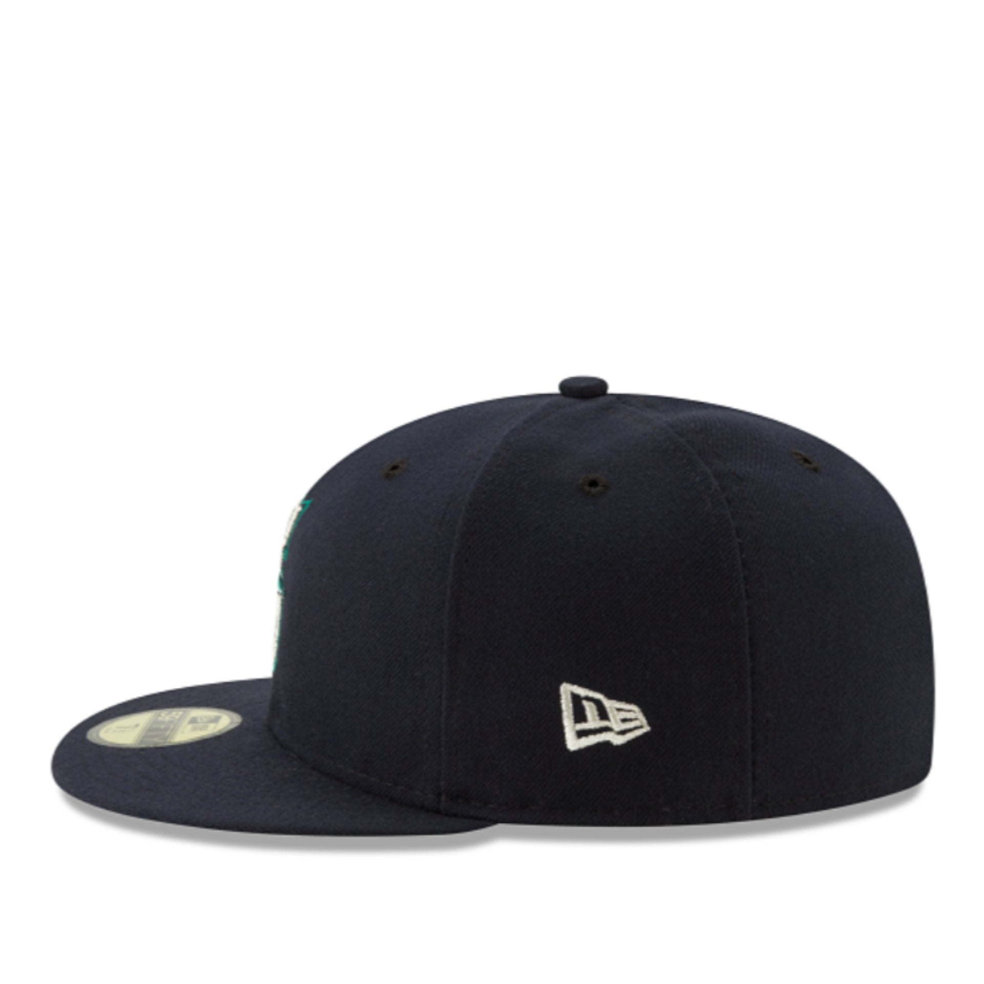New Era Seattle Mariners Navy Authentic Collection 59FIFTY Fitted Hat left side view