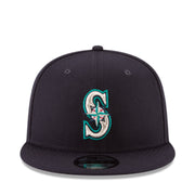 New Era Seattle Mariners Navy 9FIFTY Snapback Hat front view