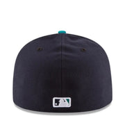 New Era Seattle Mariners Navy Teal 59FIFTY Fitted hat  back view