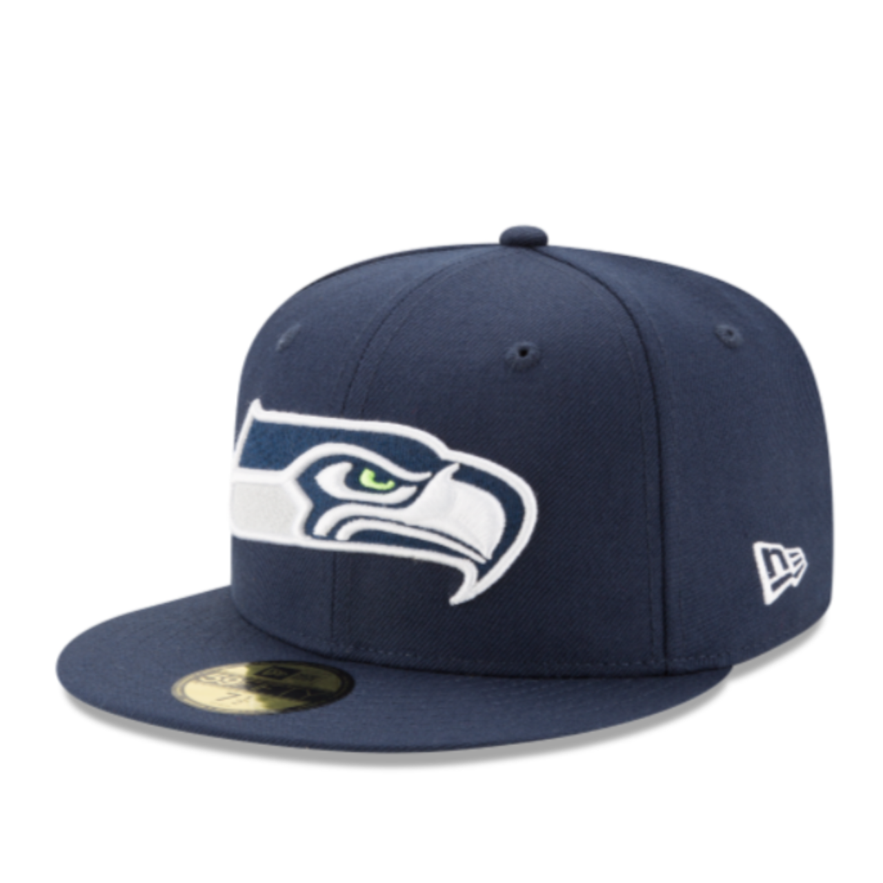 New Era Seattle Seahawks Navy 59Fifty Fitted Hat Front View