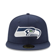 New Era Seattle Seahawks Navy 59FIFTY Fitted Hat front view
