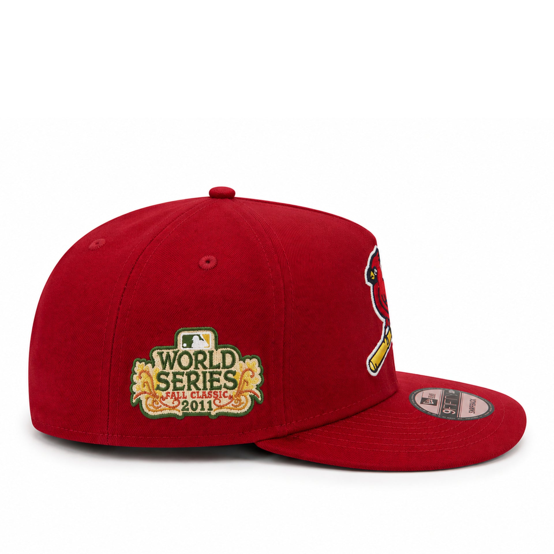 New Era St. Louis Cardinals 2011 World Series Red 9FIFTY A-FRAME Snapback Hat side patch view