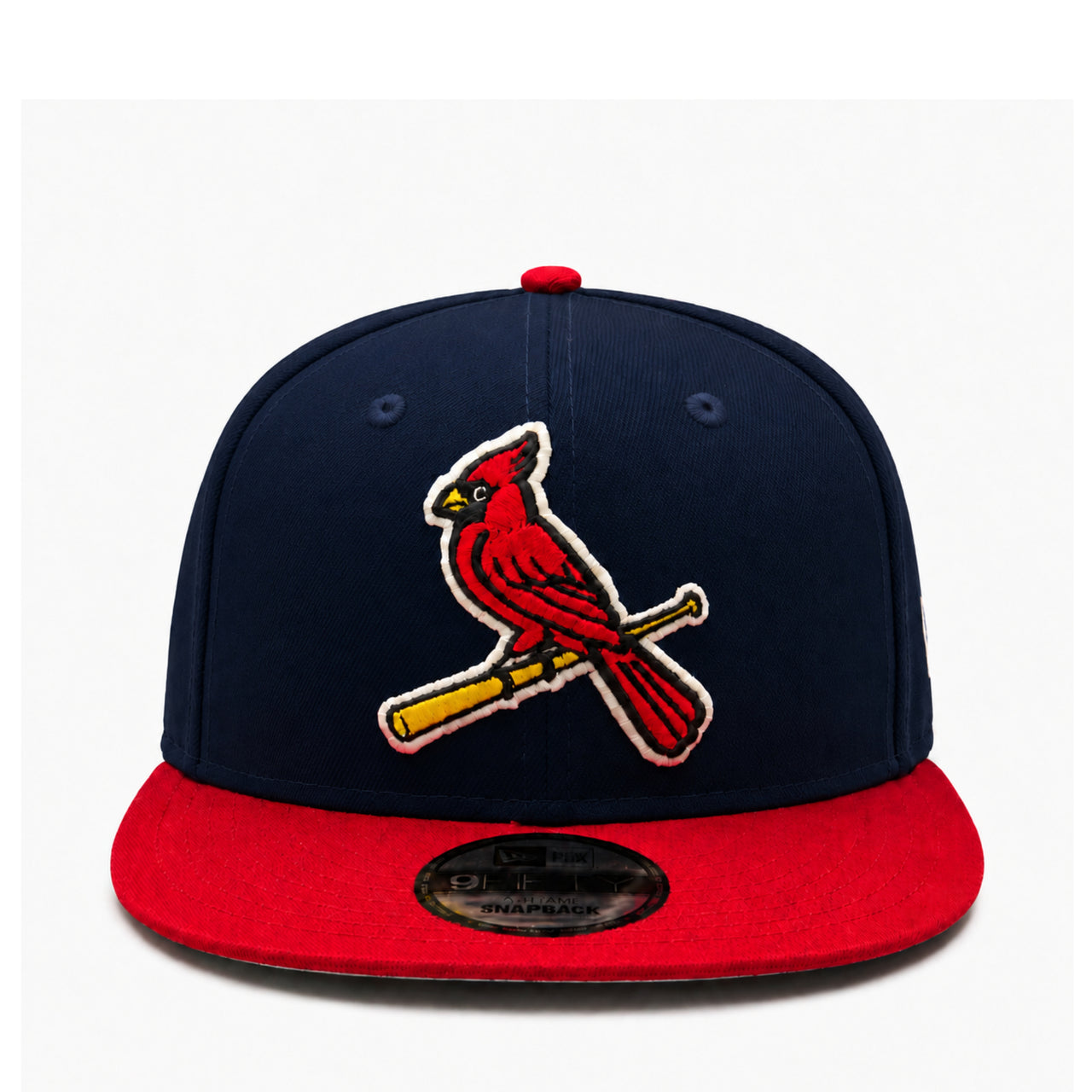 New Era St. Louis Cardinals Navy/Red 9FIFTY Snapback Hat front view
