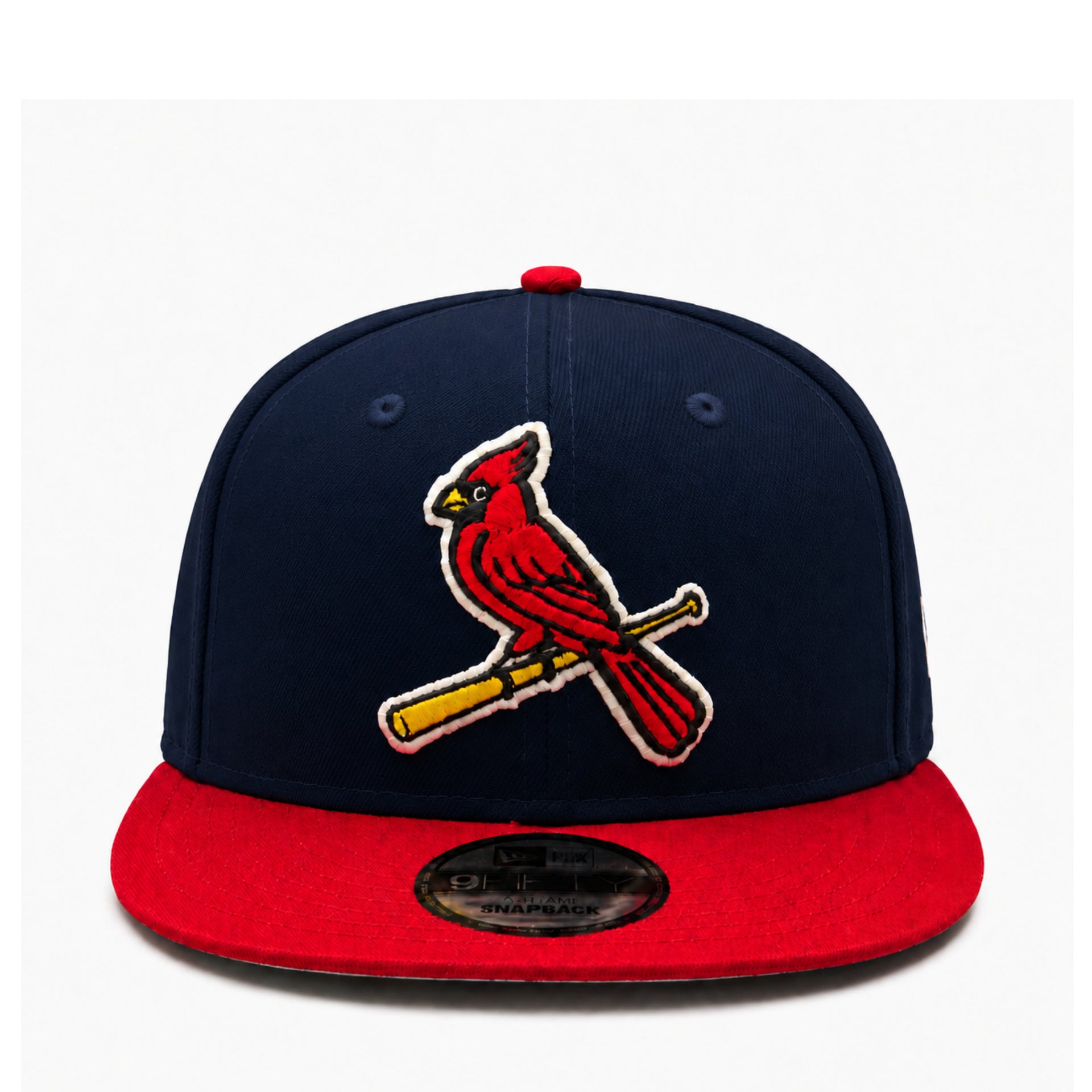 New Era St. Louis Cardinals Navy/Red 9FIFTY Snapback Hat front view