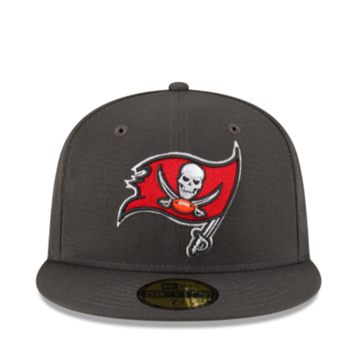 New Era Tampa Bay Buccaneers Charcoal 59FIFTY Fitted Hat front view