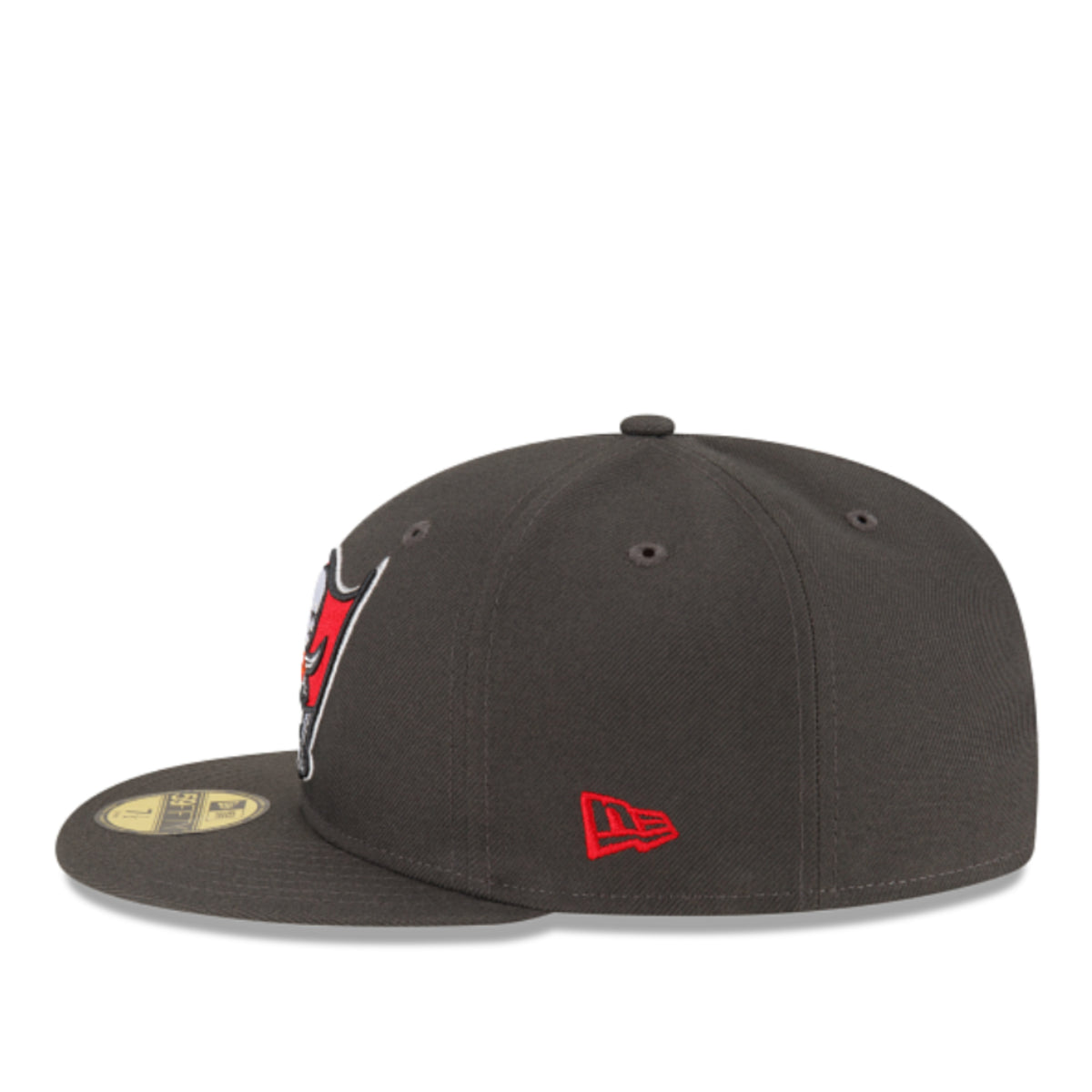 New Era Tampa Bay Buccaneers Charcoal 59FIFTY Fitted Hat side view