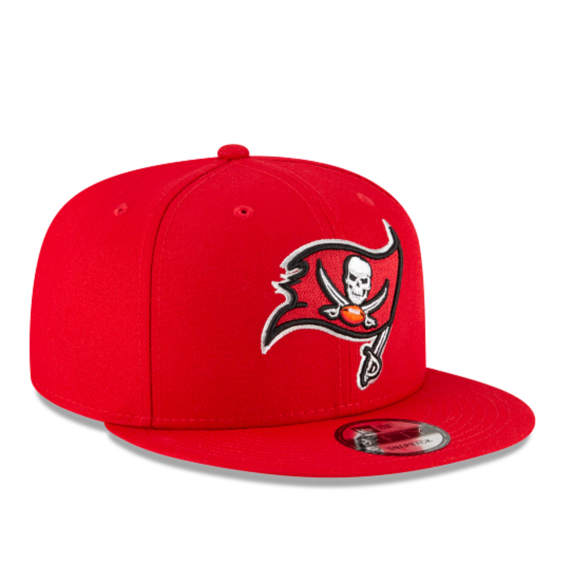 New Era Tampa Bay Buccaneers Red 9FIFTY Snapback Hat front right view