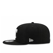 New Era Texas Rangers Black White 9FIFTY Snapback Hat side view