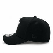 New Era Texas Rangers Black White  9FORTY A-Frame Snapback Hat left side view