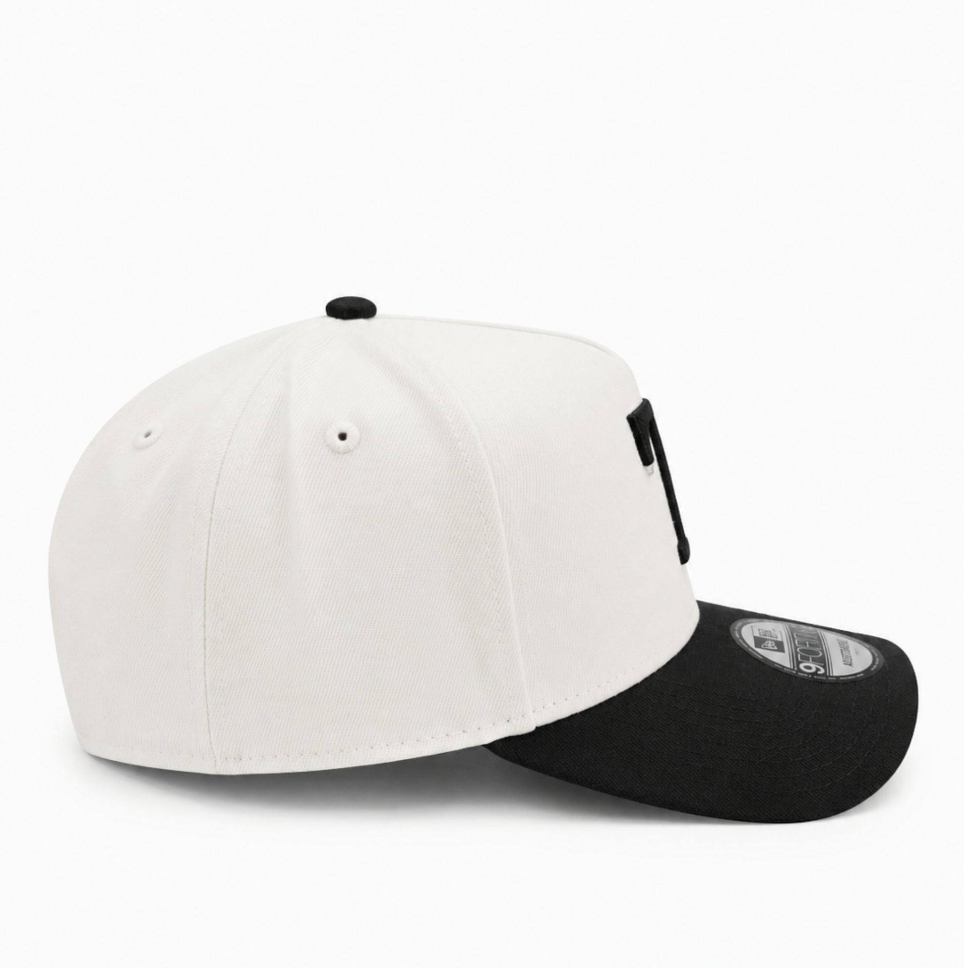 New Era Texas Rangers Chrome Black 9FORTY A-Frame Snapback Hat right side view