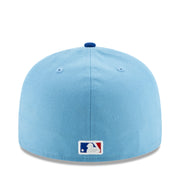New Era Texas Rangers Sky Blue On-Field 59FIFTY Fitted Hat back view