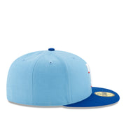 New Era Texas Rangers Sky Blue On-Field 59FIFTY Fitted Hat right side view