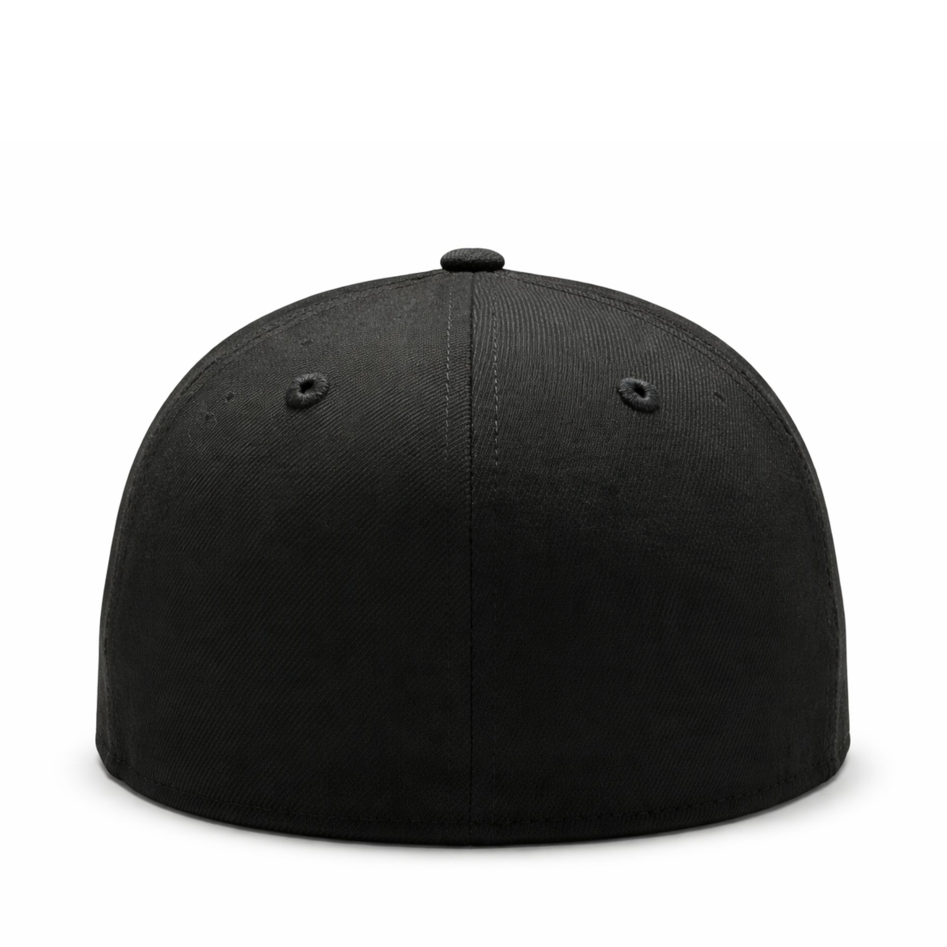 back of New Era Toronto Blue Jays Black Red 59FIFTY Fitted Hat