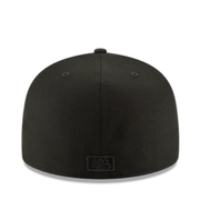 Back View of New Era Toronto Blue Jays Black on Black 59FIFTY Fitted Hat