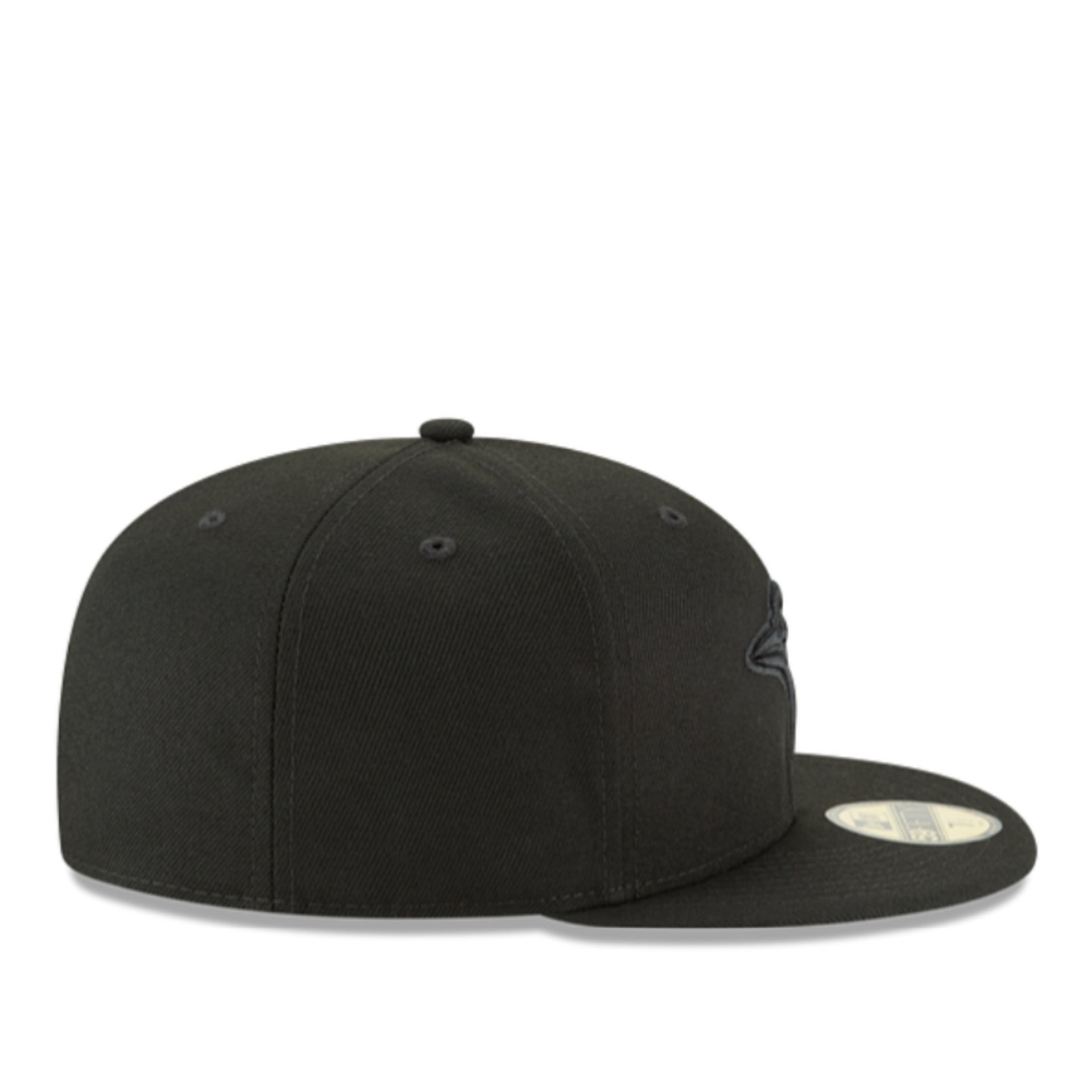 New Era Toronto Blue Jays Black on Black 59FIFTY Fitted Cap right side view