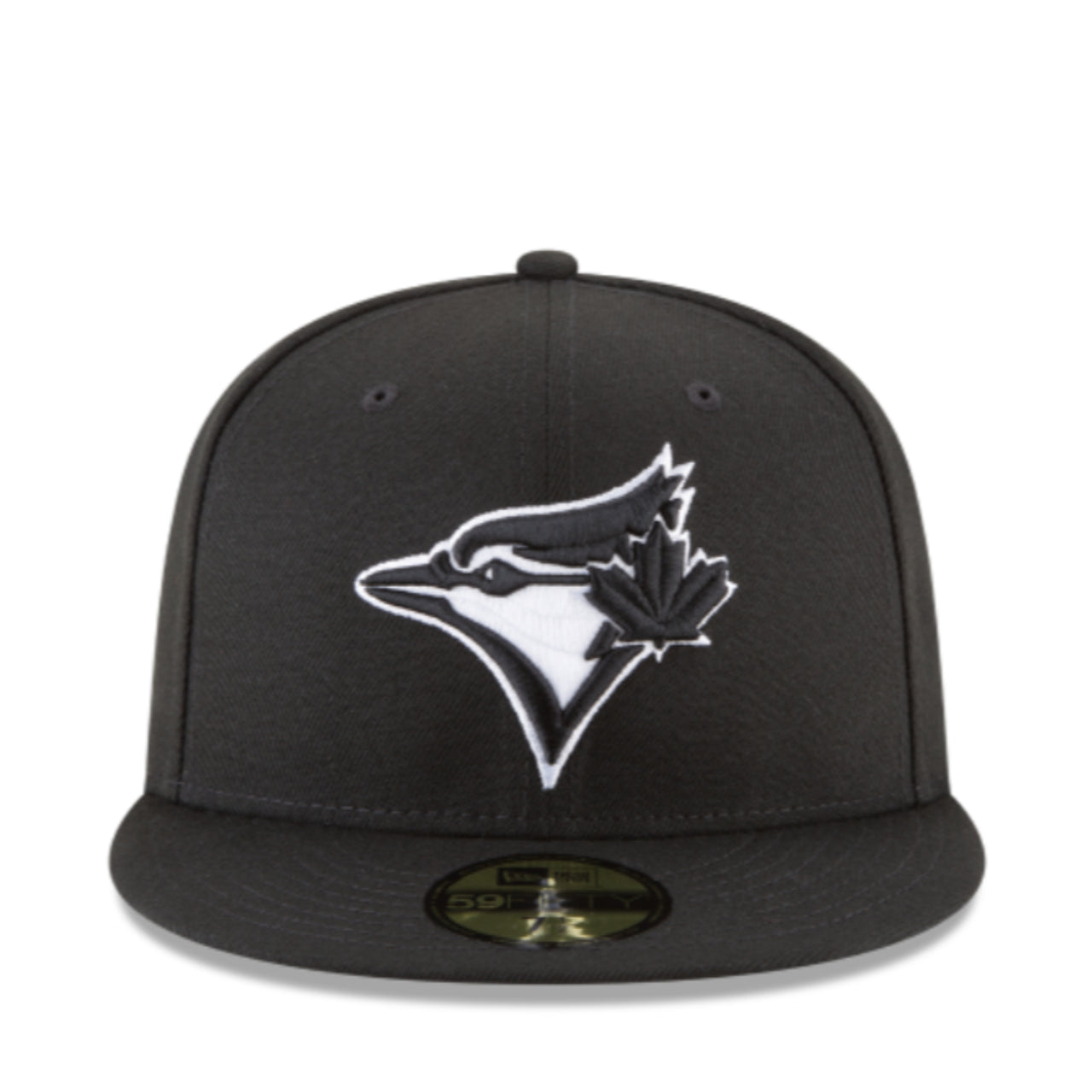 New Era Toronto Blue Jays Black White 59FIFTY Fitted Hat front view
