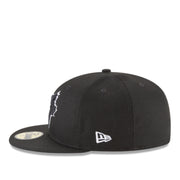 New Era Toronto Blue Jays Black White 59FIFTY Fitted Hat left side view