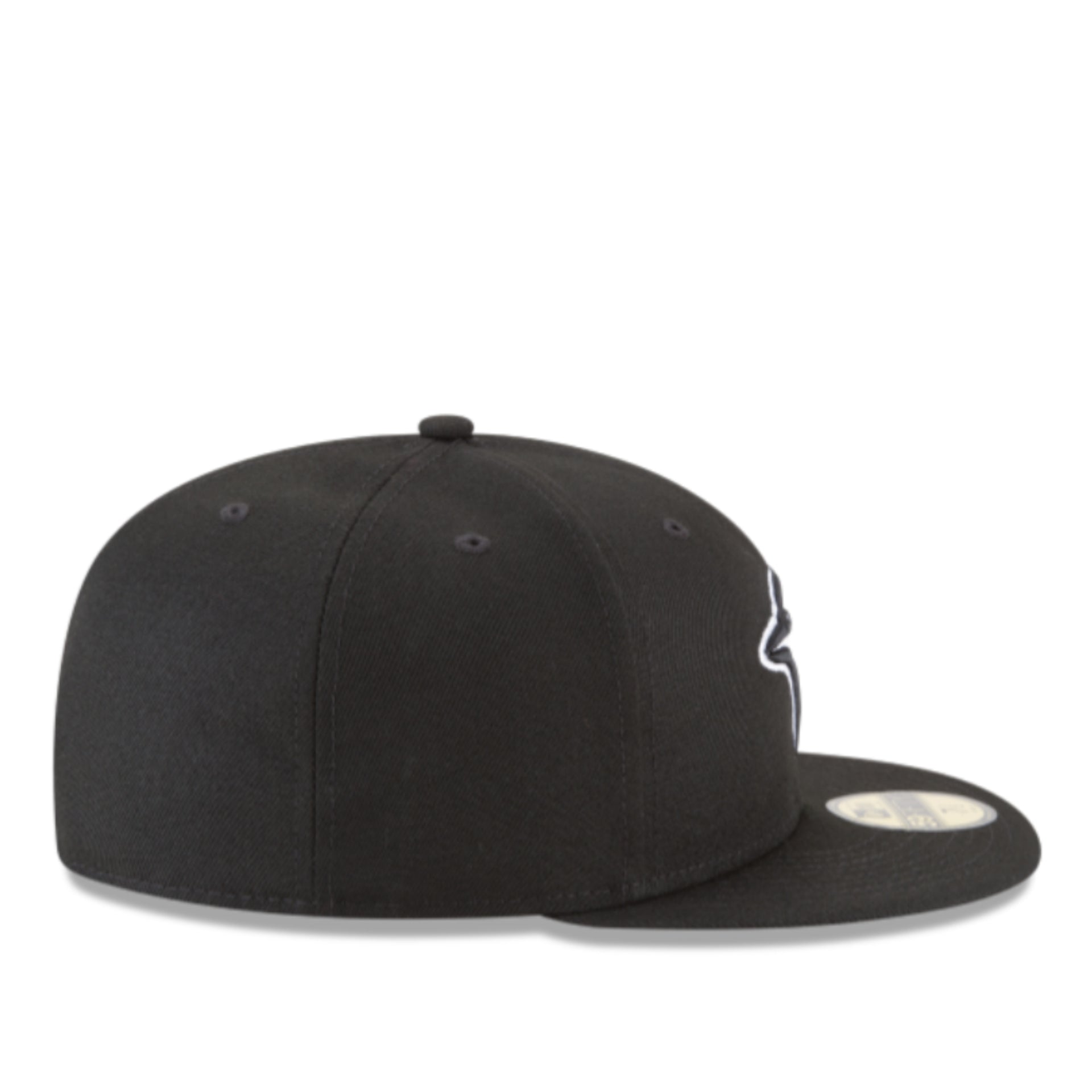 New Era Toronto Blue Jays Black White 59FIFTY Fitted Hat right side view
