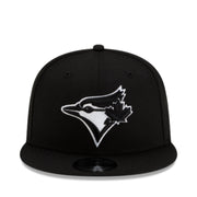 New Era Toronto Blue Jays Black White 9FIFTY Snapback Hat front view