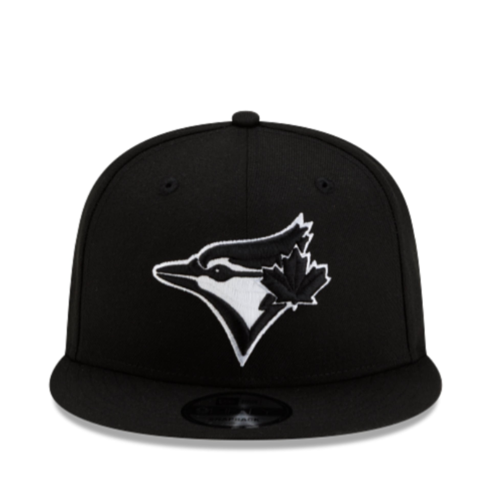 New Era Toronto Blue Jays Black White 9FIFTY Snapback Hat front view