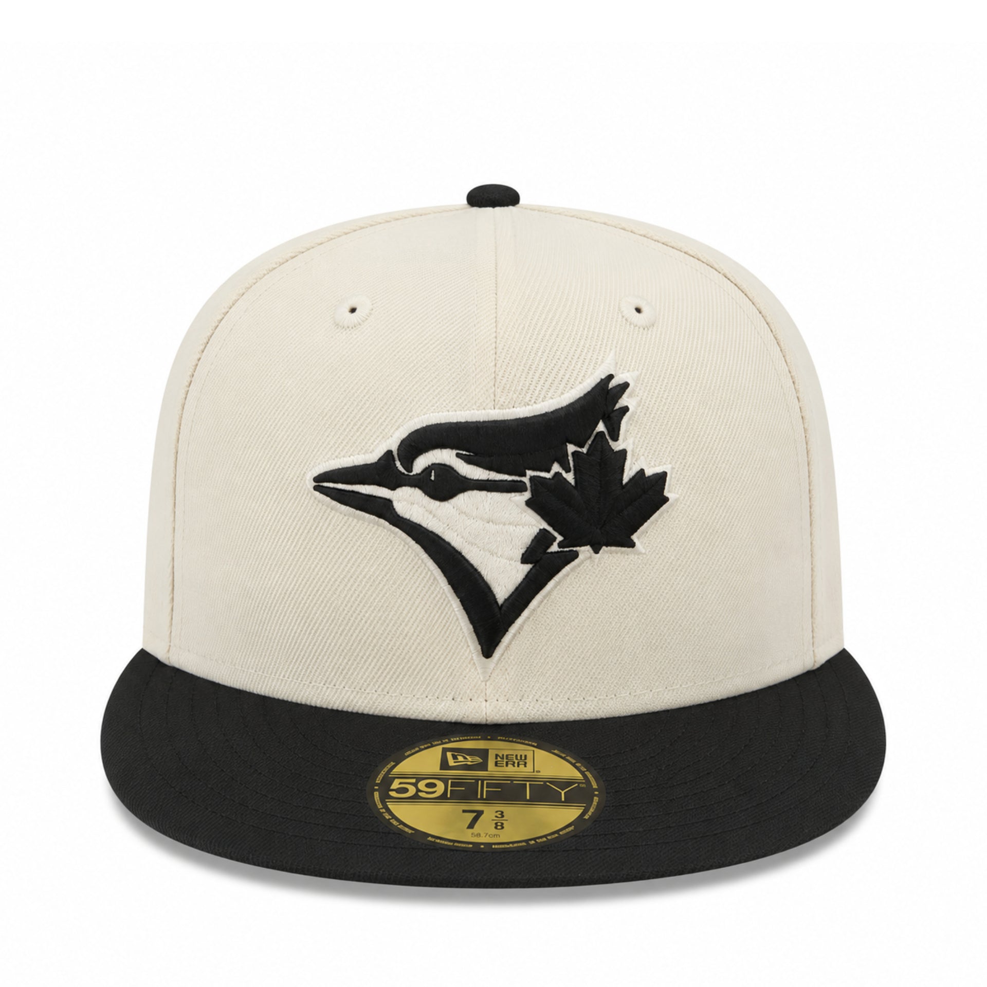 New Era Toronto Blue Jays Chrome Black 2 Tone 59Fifty Fitted Hat front view
