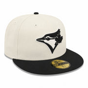New Era Toronto Blue Jays Chrome Black 2 Tone 59Fifty Fitted Hat front right side view