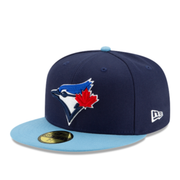 New Era Toronto Blue Jays Navy 59FIFTY Fitted Hat front angle view