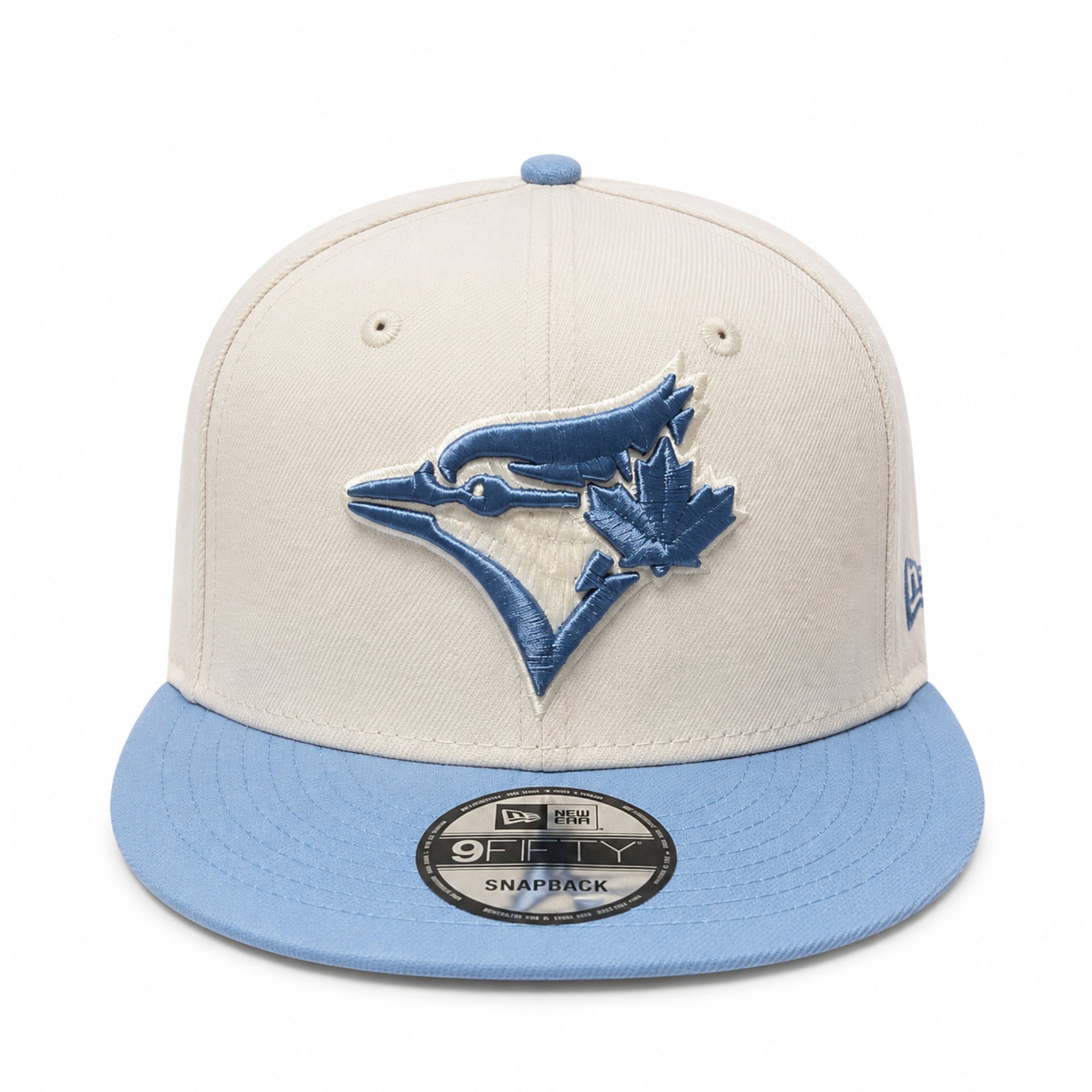 New Era Toronto Blue Jays Stone/Light Blue 9FIFTY Snapback Hat front view