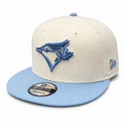 New Era Toronto Blue Jays Stone/Light Blue 9FIFTY Snapback Hat front angle view