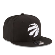 New Era Toronto Raptors 9FIFTY Snapback Hat - Black White front right view
