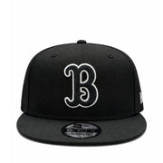 New Era UCLA Bruins Black Black White Outlined  9FIFTY Snapback Hat  front view