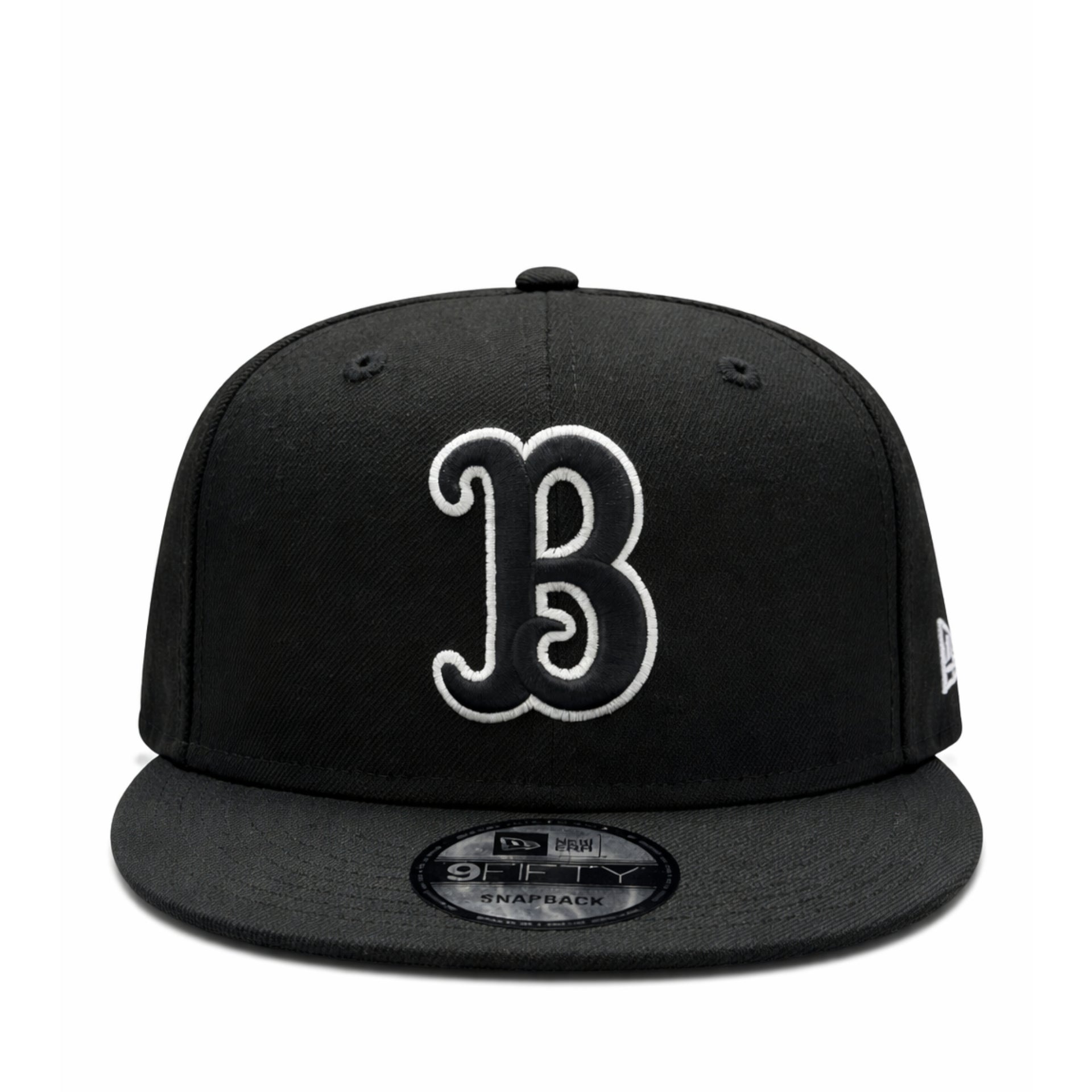 New Era UCLA Bruins Black Black White Outlined  9FIFTY Snapback Hat  front view