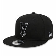 New Era Upside Down Los Angeles Anaheim Angels 9FIFTY Snapback Hat -Black front left view