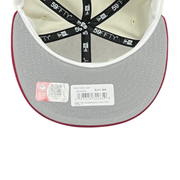 Gray Under Visor of New Era USC Trojan Chrome Burgundy 2 Tone SC Logo 59Fifty Fitted Hat 