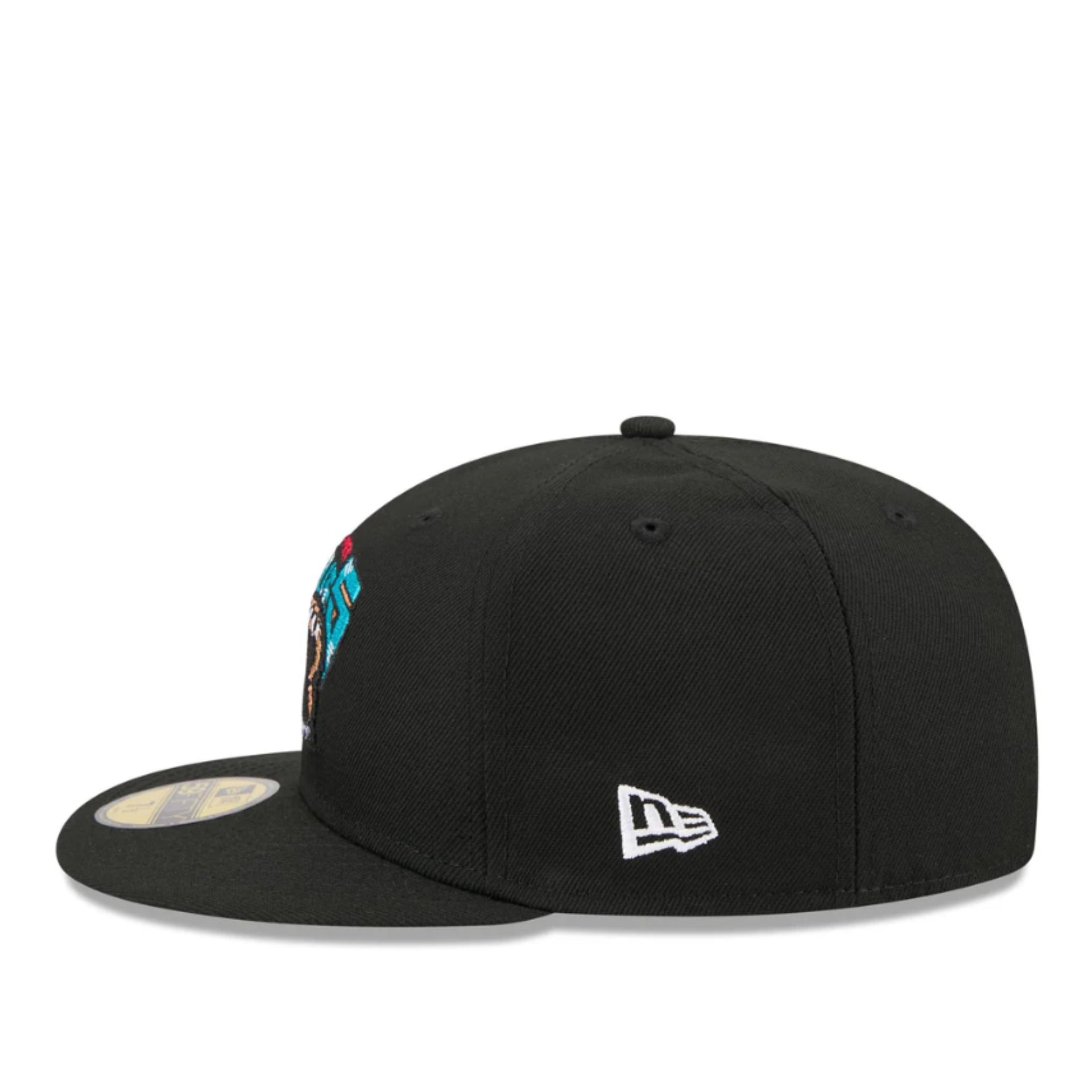 New Era Vancouver Grizzlies Black Hardwood Collection 59FIFTY Fitted Hat left side view