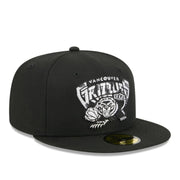 New Era Vancouver Grizzlies Black White 59FIFTY Fitted Hat front right view