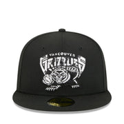 New Era Vancouver Grizzlies Black White 59FIFTY Fitted Hat front view
