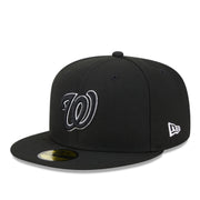 New Era Washington Nationals World Series 2019 Black 59FIFTY Fitted Hat front angle view