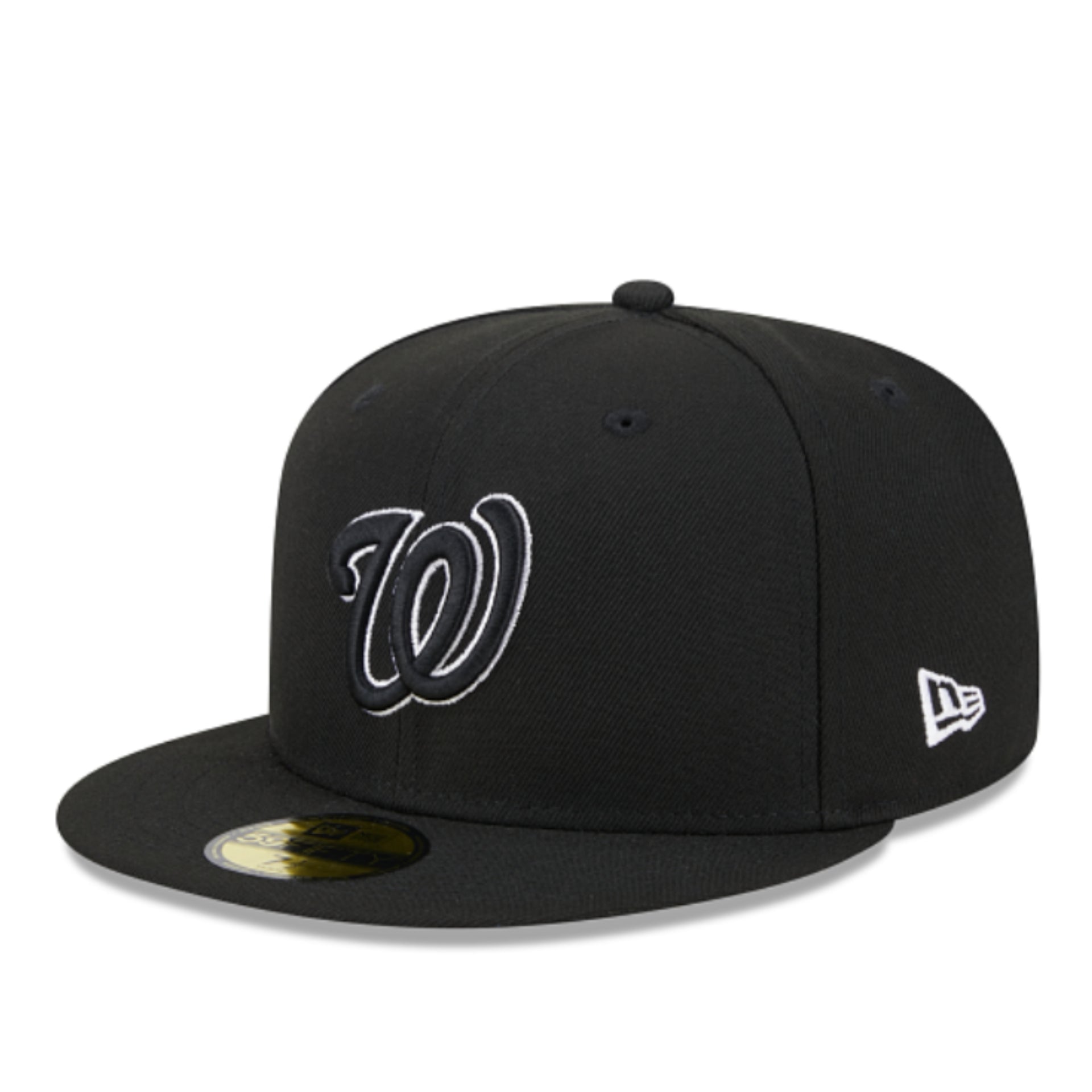 New Era Washington Nationals World Series 2019 Black 59FIFTY Fitted Hat front angle view
