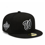 New Era Washington Nationals World Series 2019 Black 59FIFTY Fitted Hat front right angle view