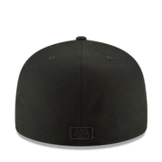 Back View of New Era Washington Nationals Black on Black 59FIFTY Fitted Hat