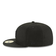 Side View of New Era Washington Nationals Black on Black 59FIFTY Fitted Hat