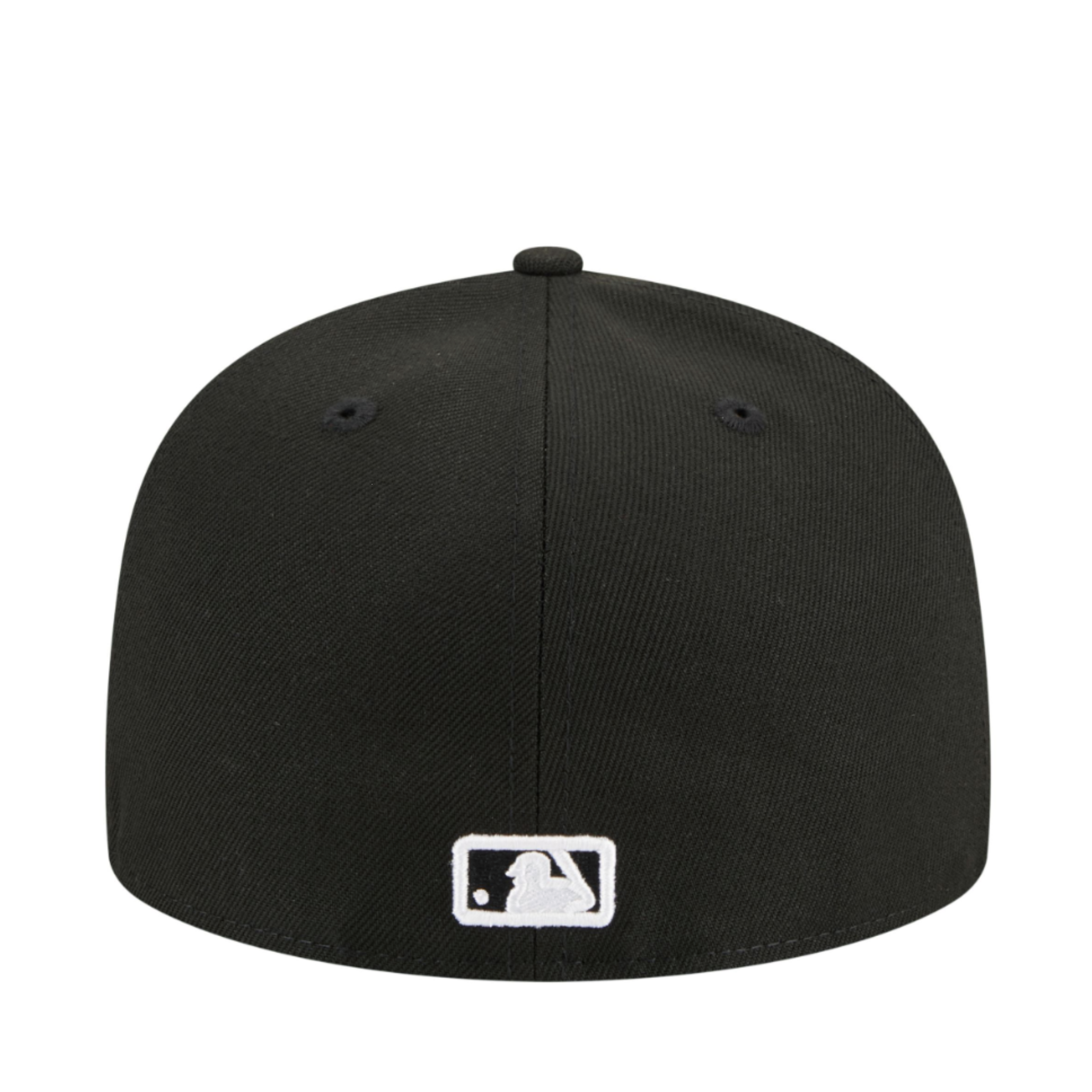 Back View of New Era MLB Washington Nationals W Black/White 59Fifty Fitted Hat back view