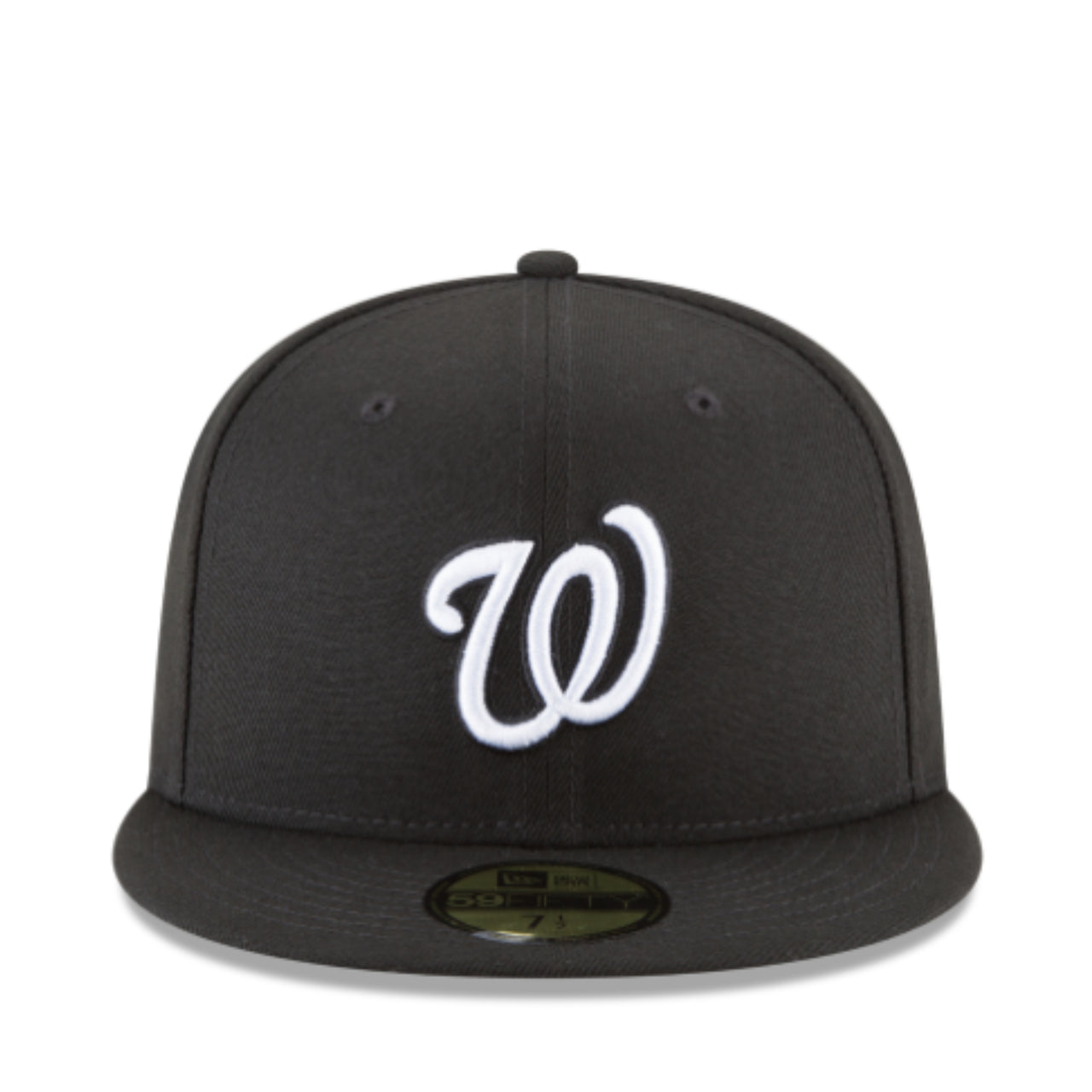 New Era Washington Nationals 59FIFTY Fitted Hat Black White front view