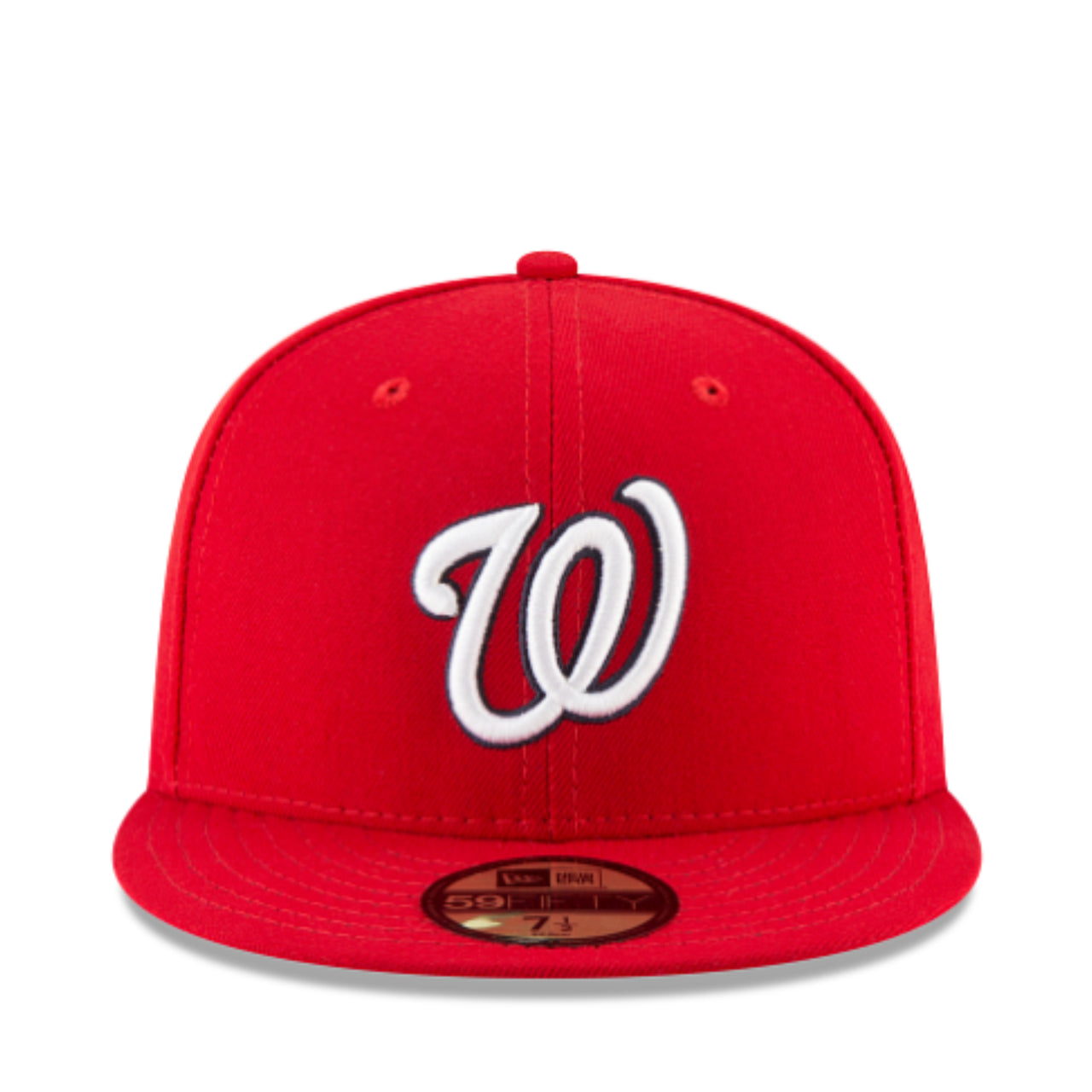 New Era Washington Nationals Authentic Collection 59FIFTY Fitted Hat Red front view