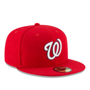 New Era Washington Nationals Red White 59FIFTY Fitted Hat front right view