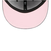 New Era White Sox lola Bunny 9FIFTY snapback hat black pink undervisor detail showing inner lining and stitching